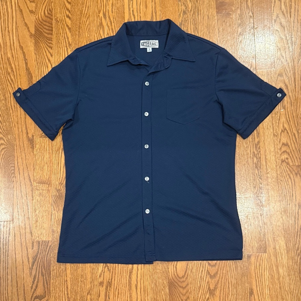 Vintage 90s Tag Rag Made in USA Boxy Skater Short Sleeve Button Up Shirt